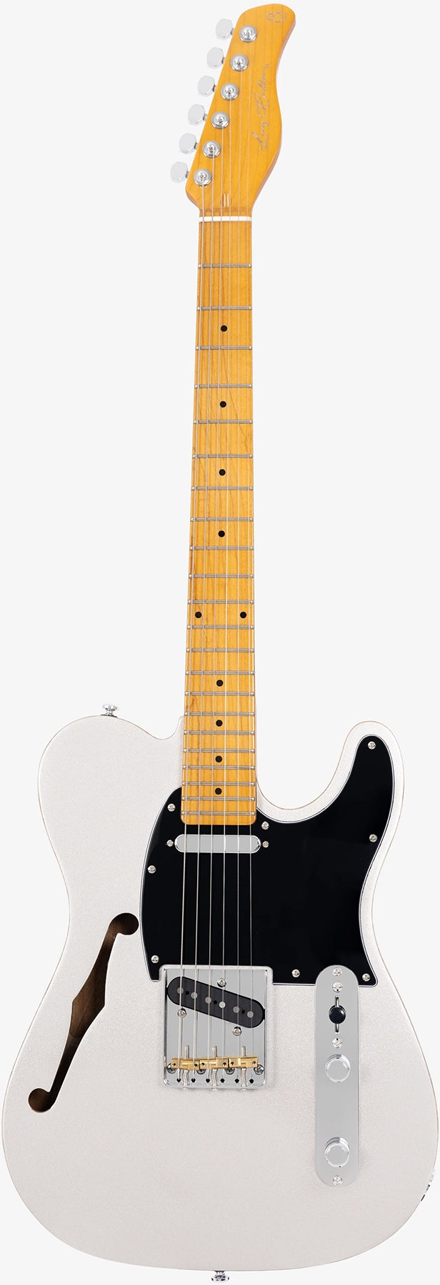 Sire Larry Carlton Signature 6 String RH Semi-Hollowbody Guitar - Silver