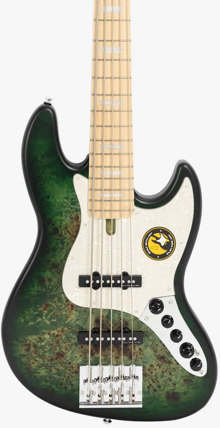 Sire Marcus Miller Signature 5 String RH Electric Bass - Transparent Green Satin