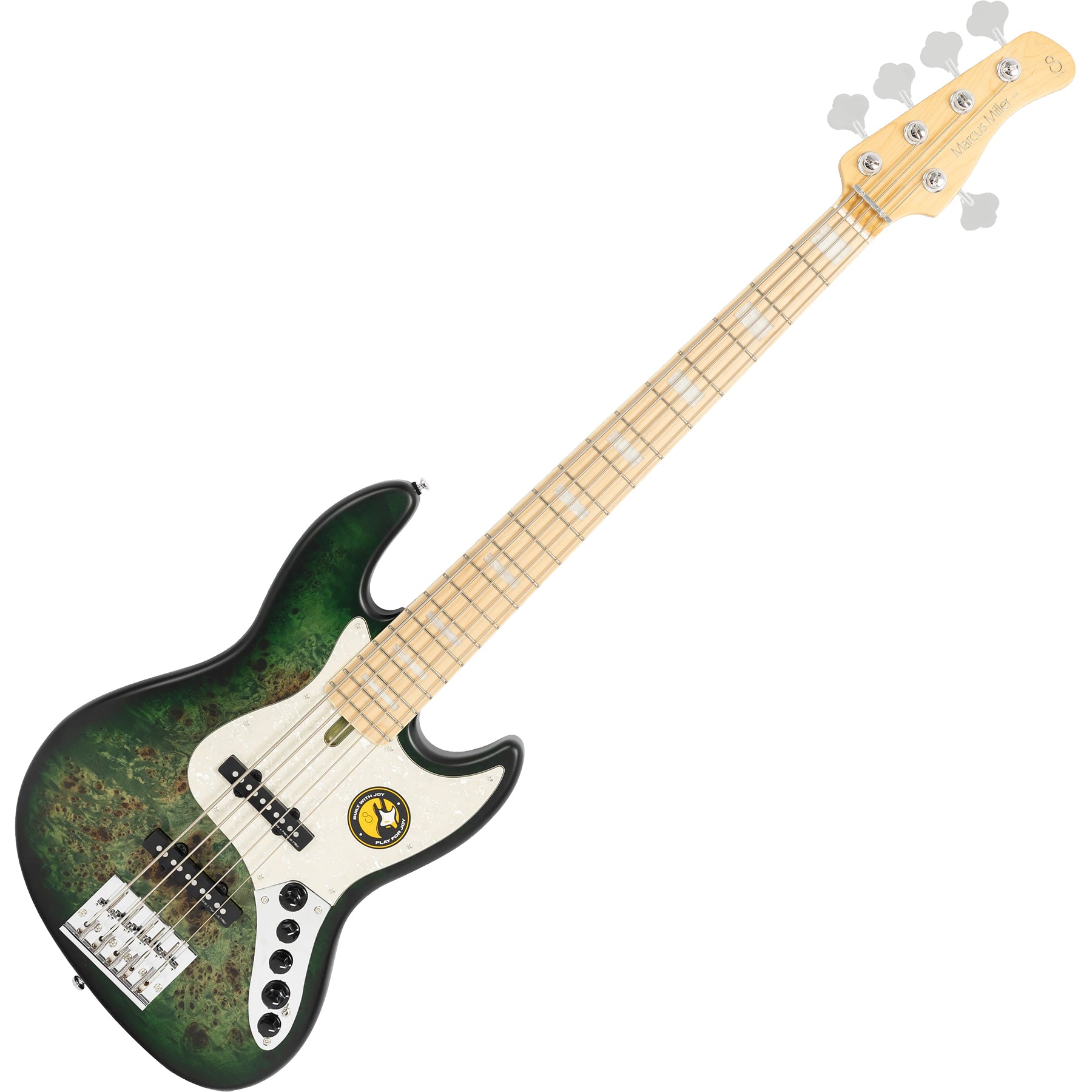 Sire Marcus Miller Signature 5 String RH Electric Bass - Transparent Green Satin
