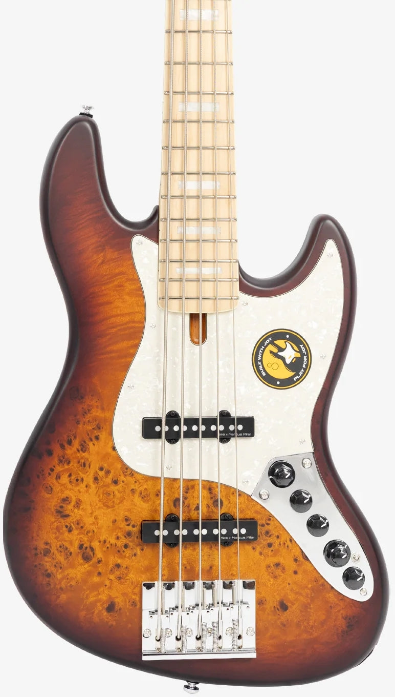Sire Marcus Miller Signature 5 String RH Electric Bass - Tobacco Sunburst Satin