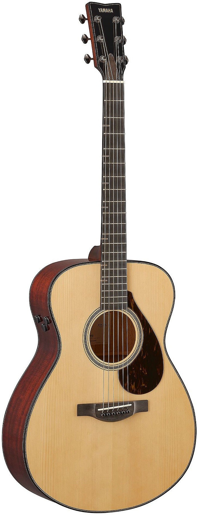 Yamaha FS9 MX 6 String RH Concert Style African Mahogany Back/Sides Acoustic Electric Guitar with Case - Natural
