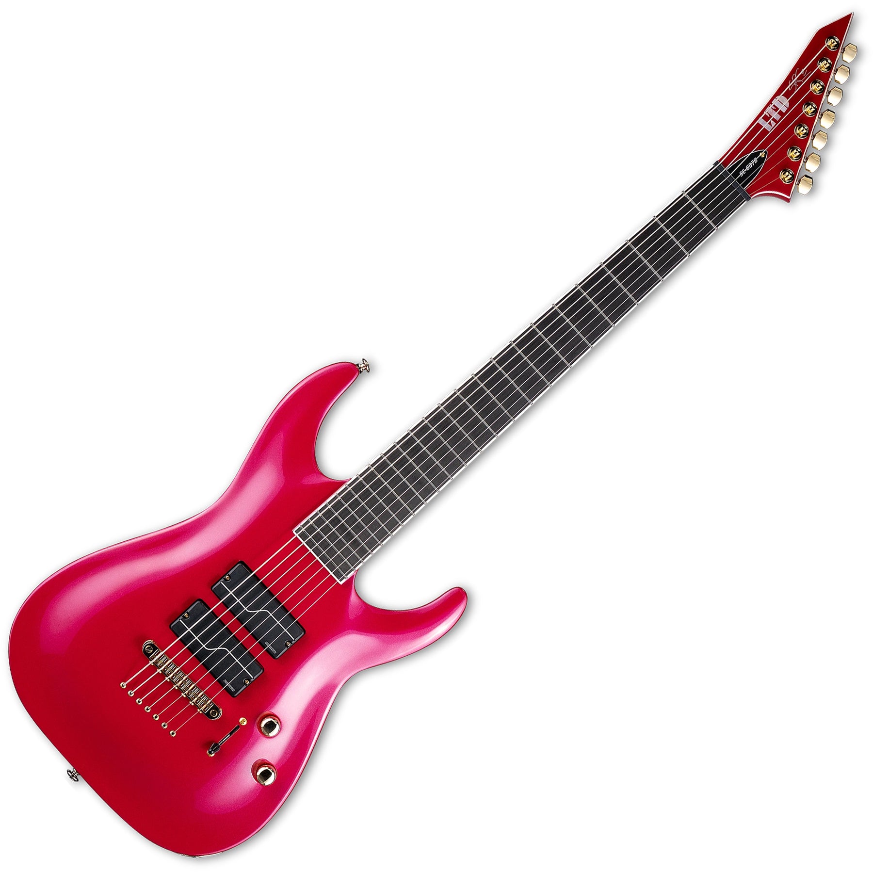 ESP Guitars LSC607BMG Stephen Carpenter Signature SC-607 BARITONE 7 String RH Electric Guitar with Case - Magenta