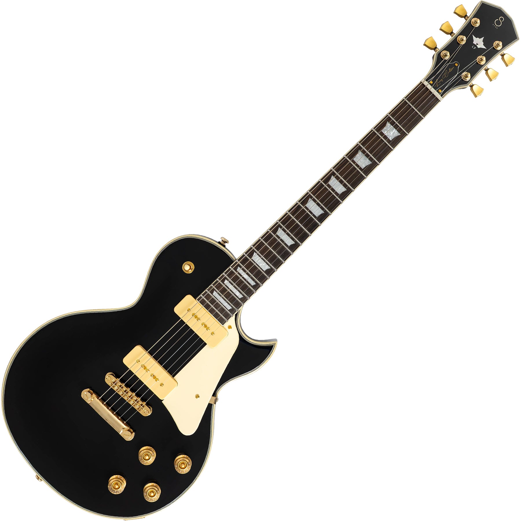Sire Larry Carlton L V Series 6 String RH Electric Guitar - Black with Gold Hardware