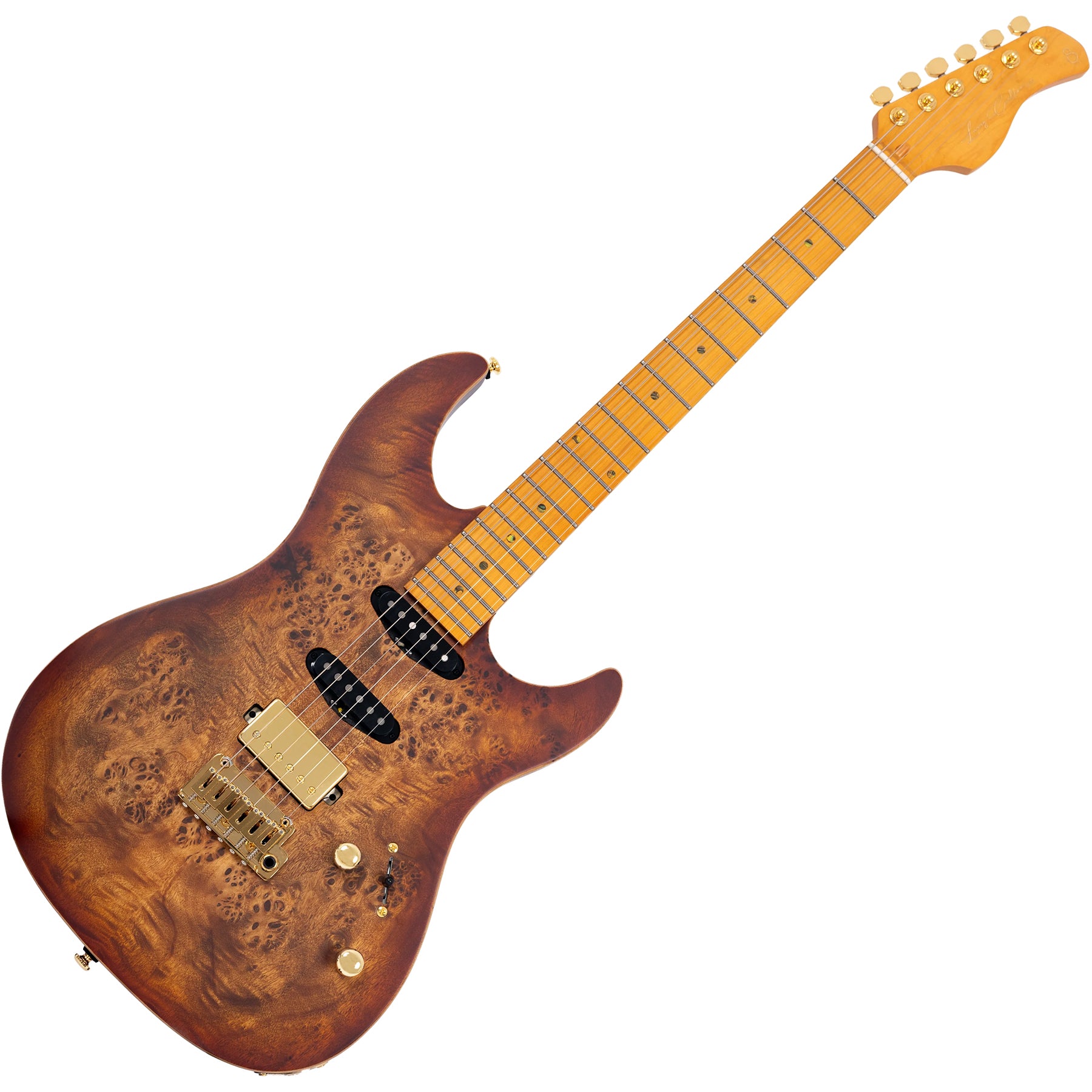 Sire Larry Carlton S HSS Series 6 String RH Electric Guitar with Case - Natural Burst