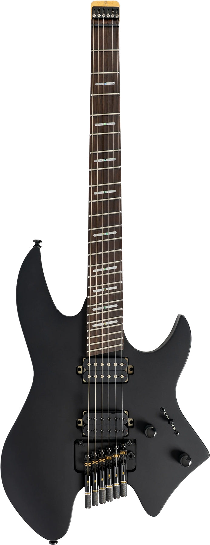 Sire Larry Carlton X6 Headless-6 String Electric Guitar, Black Satin