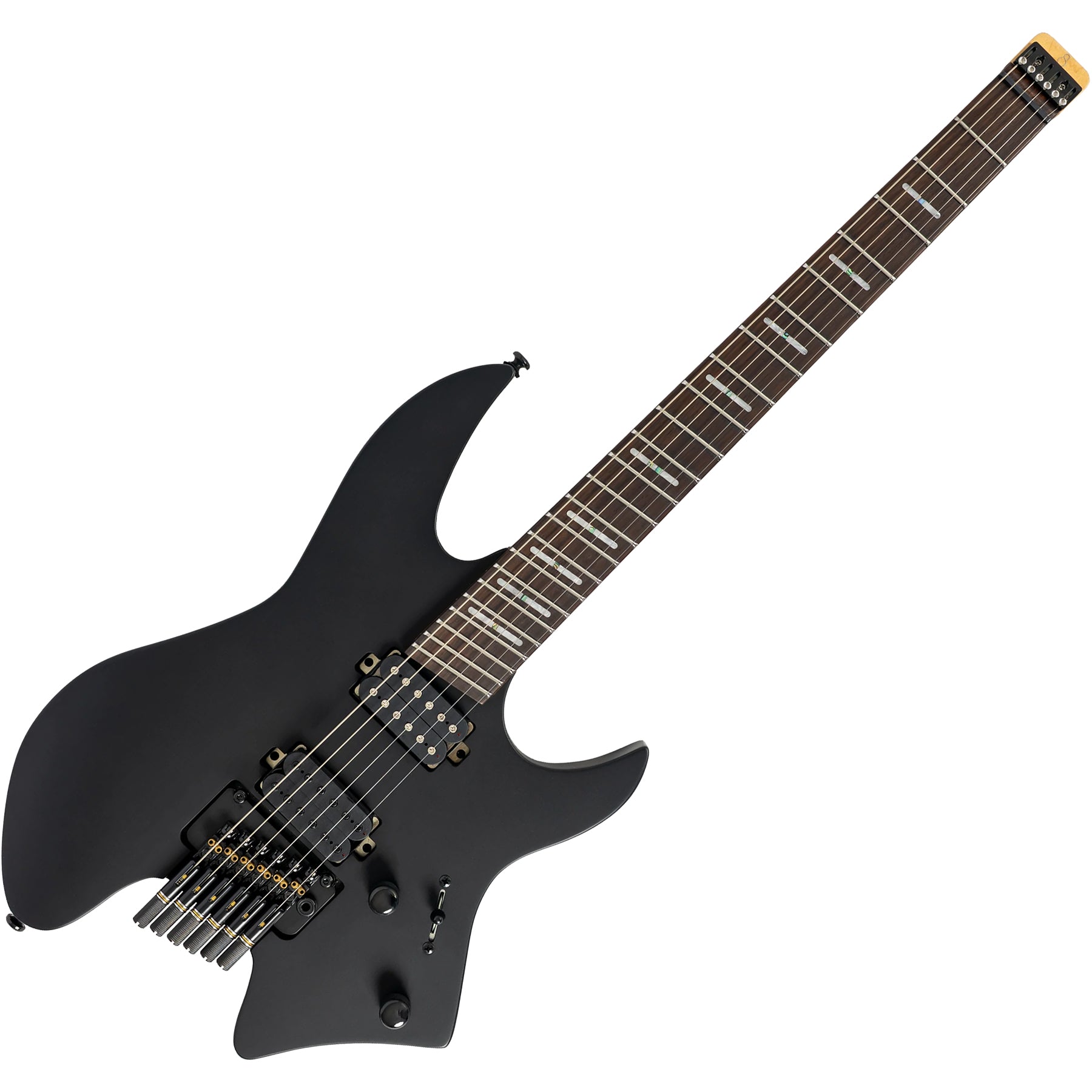 Sire Larry Carlton X6 Headless-6 String Electric Guitar, Black Satin
