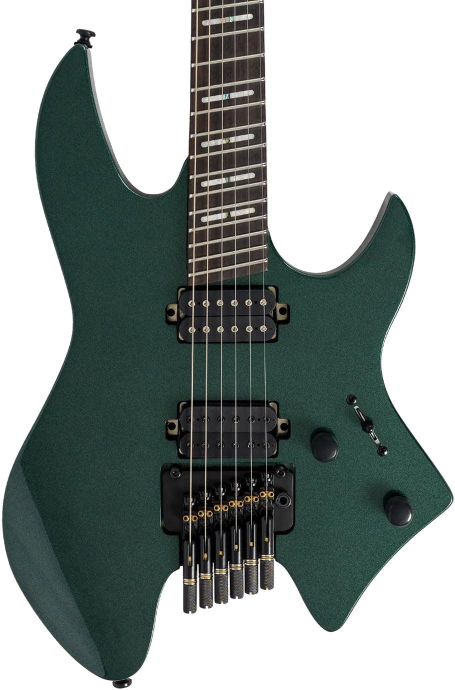 Sire Larry Carlton X6 Headless-6 String Electric Guitar, Metallic Green