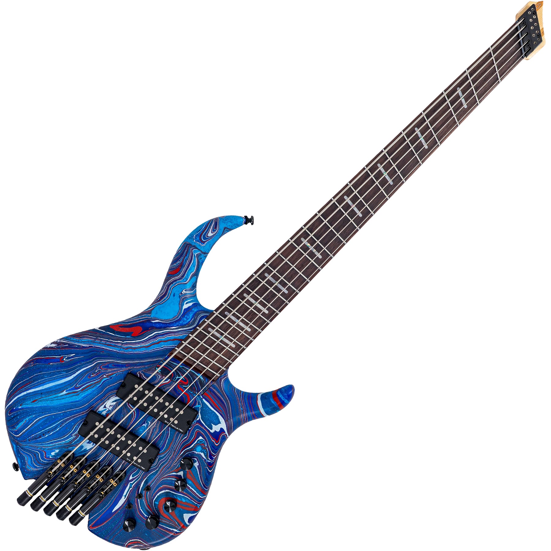Sire 5 String RH Marcus Miller M Series Headless Electric Bass with Gig Bag - Blue Swirl