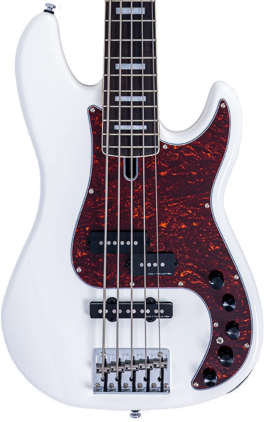 Sire 5 String RH Marcus Miller P Alder Series Electric Bass - Antique White