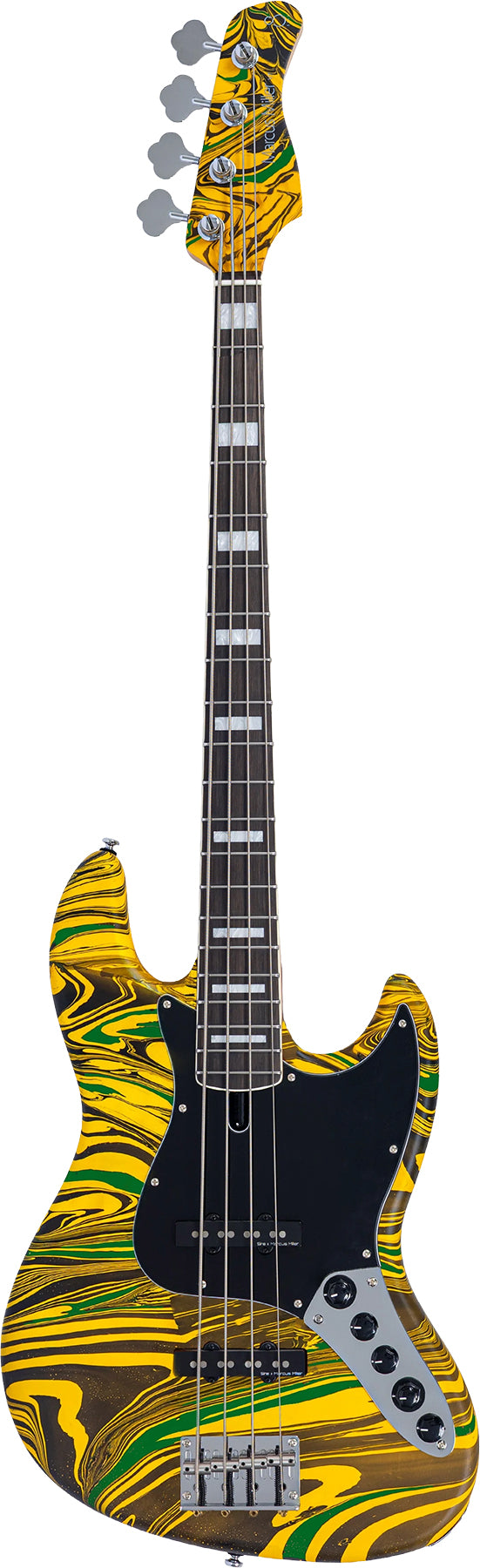 Sire 4 String RH Marcus Miller V Alder Series Electric Bass – Yellow Swirl