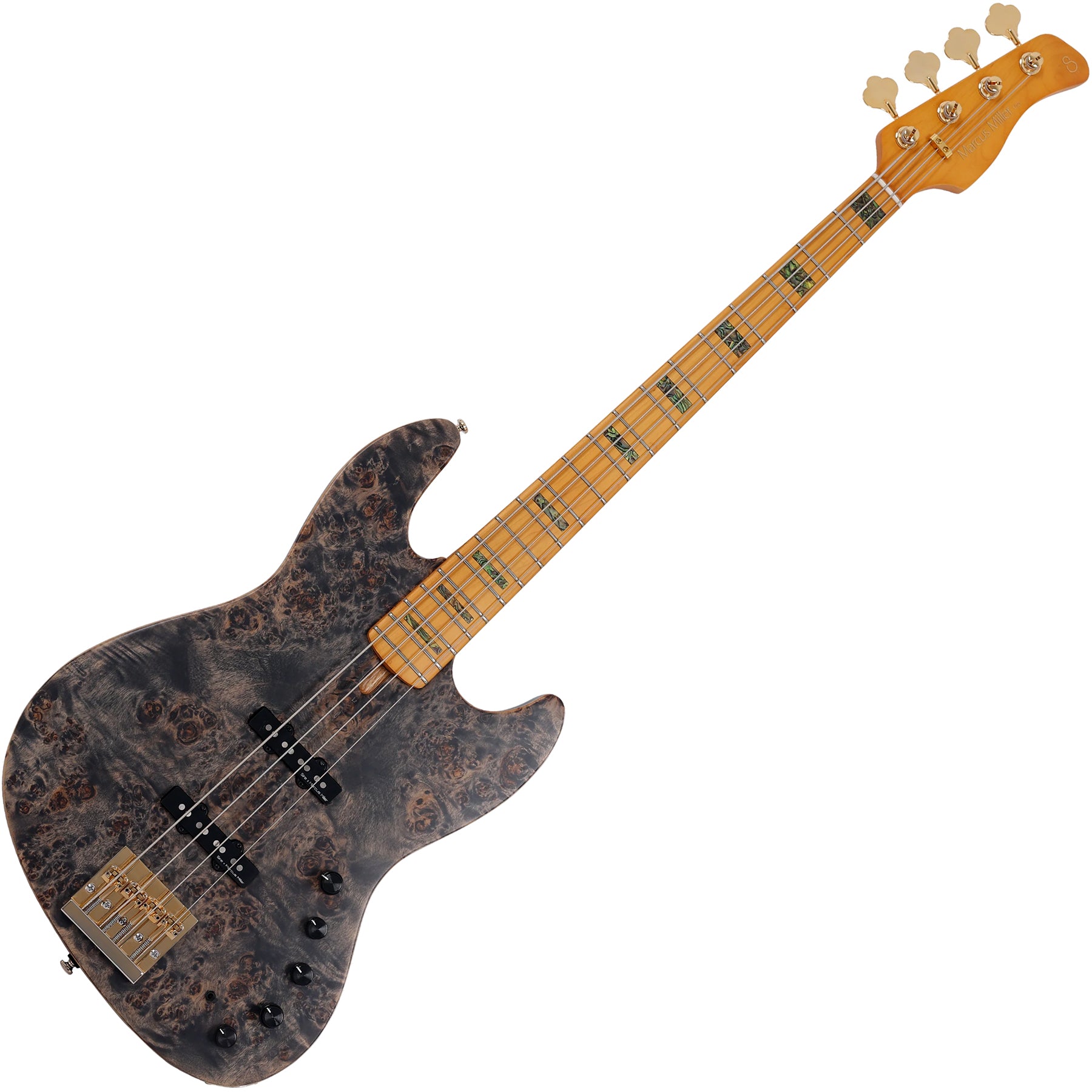 Sire 4 String RH Marcus Miller V Series Electric Bass with Gig Bag – Transparent Black Satin