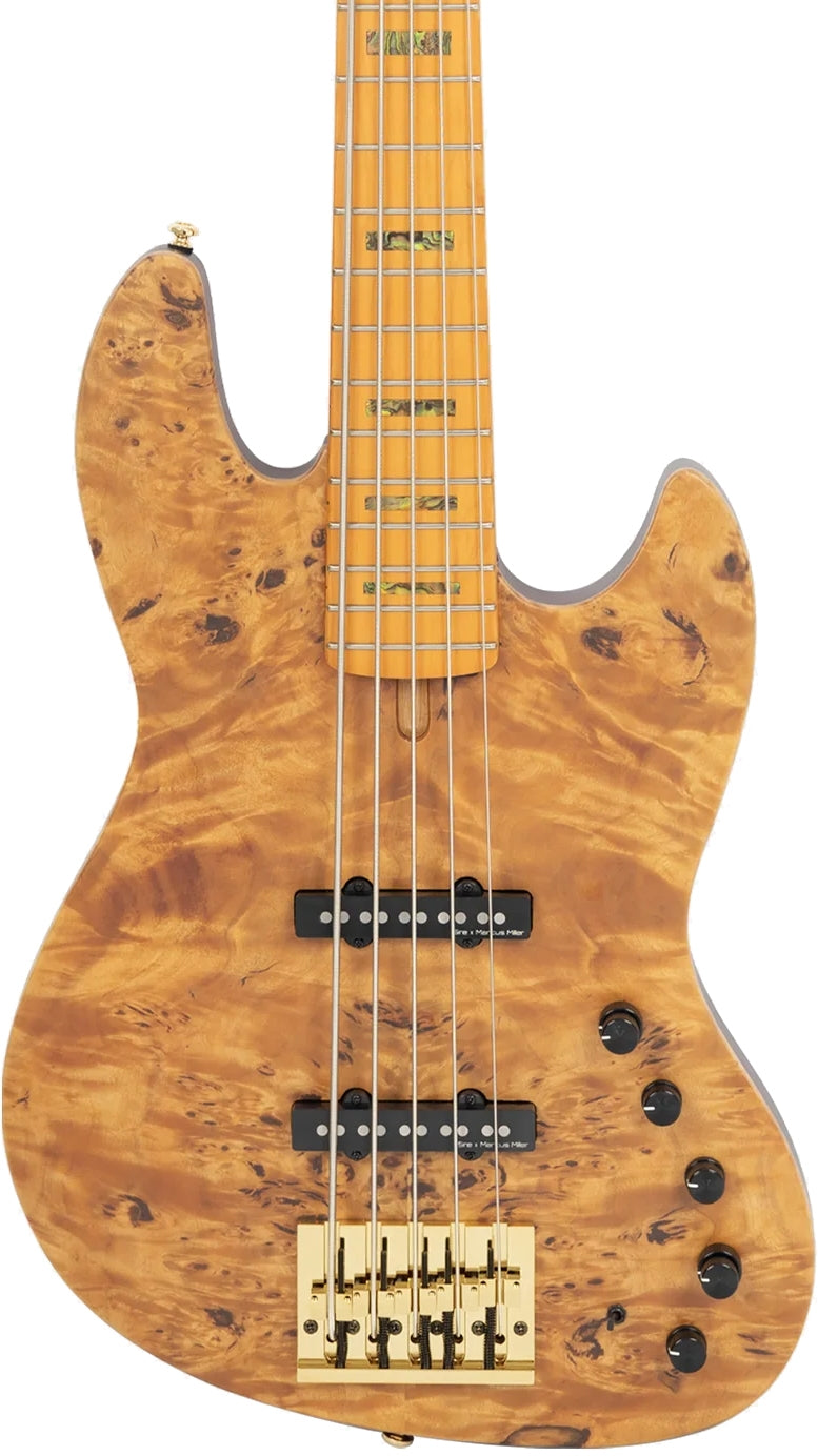 Sire 5 String RH Marcus Miller V Series Electric Bass with Gig Bag - Natural Satin
