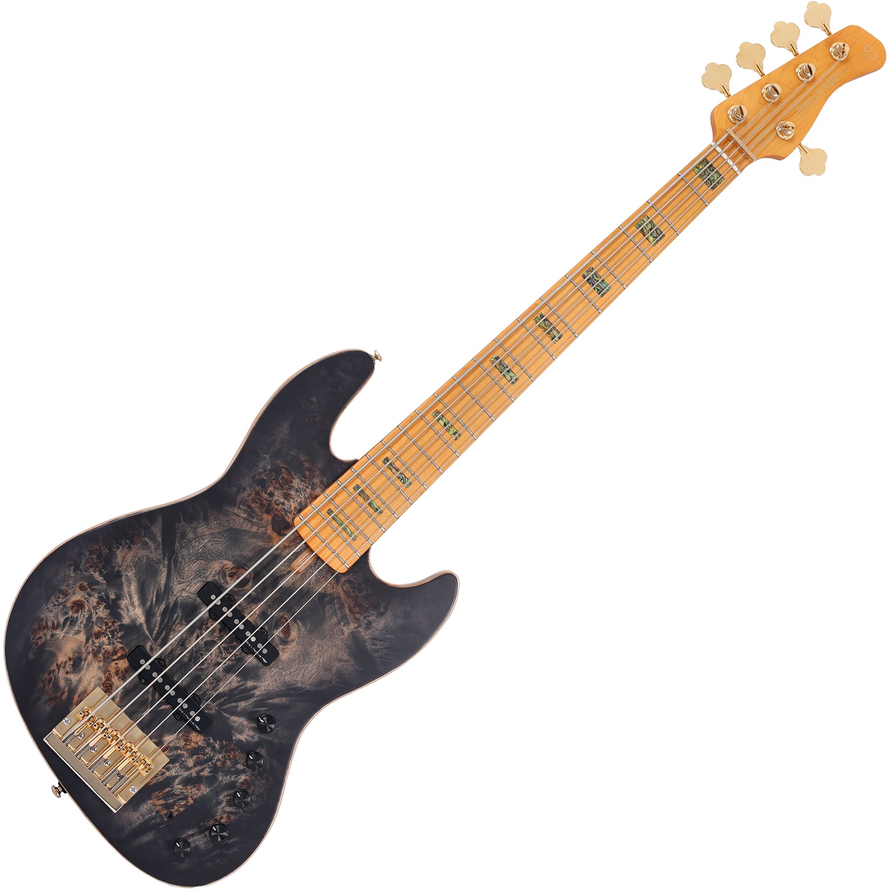 Sire 5 String RH Marcus Miller V Series Electric Bass with Gig Bag – Transparent Black Satin