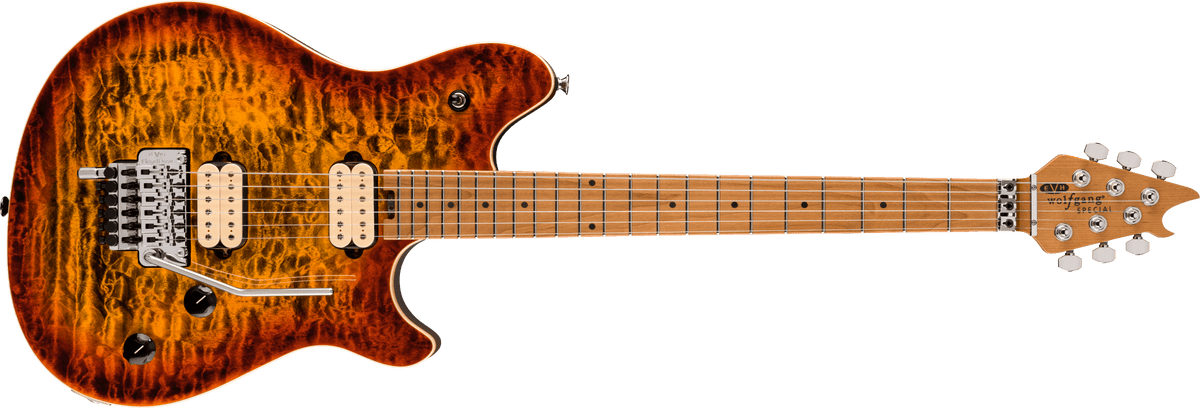 EVH Wolfgang® Special QM, Baked Maple Fingerboard, Tiger Eye Glow