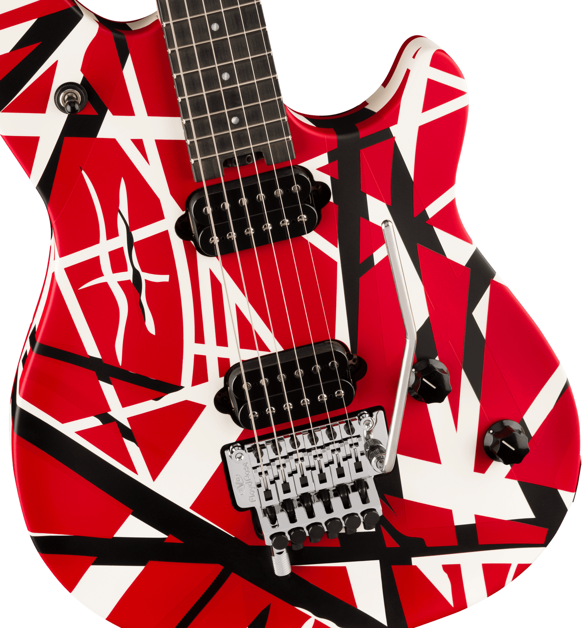 EVH Wolfgang® Special Striped Series, Ebony Fingerboard, Red, Black, and White