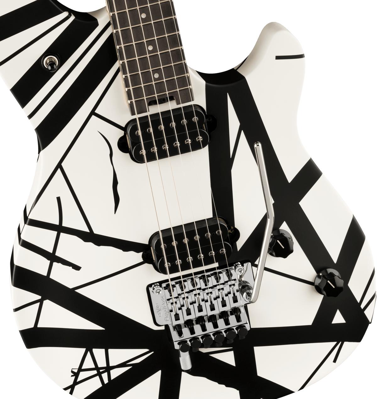 EVH Wolfgang® Special Striped Series, Ebony Fingerboard, Black and White