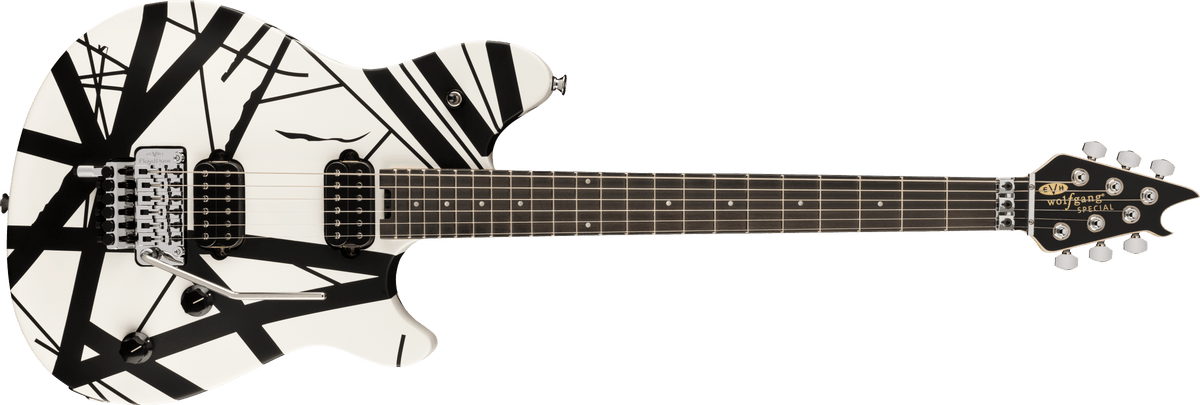 EVH Wolfgang® Special Striped Series, Ebony Fingerboard, Black and White