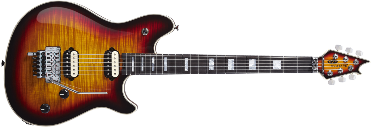 EVH Wolfgang® USA, Ebony Fingerboard, 5A Flame Top, 3-Tone Burst
