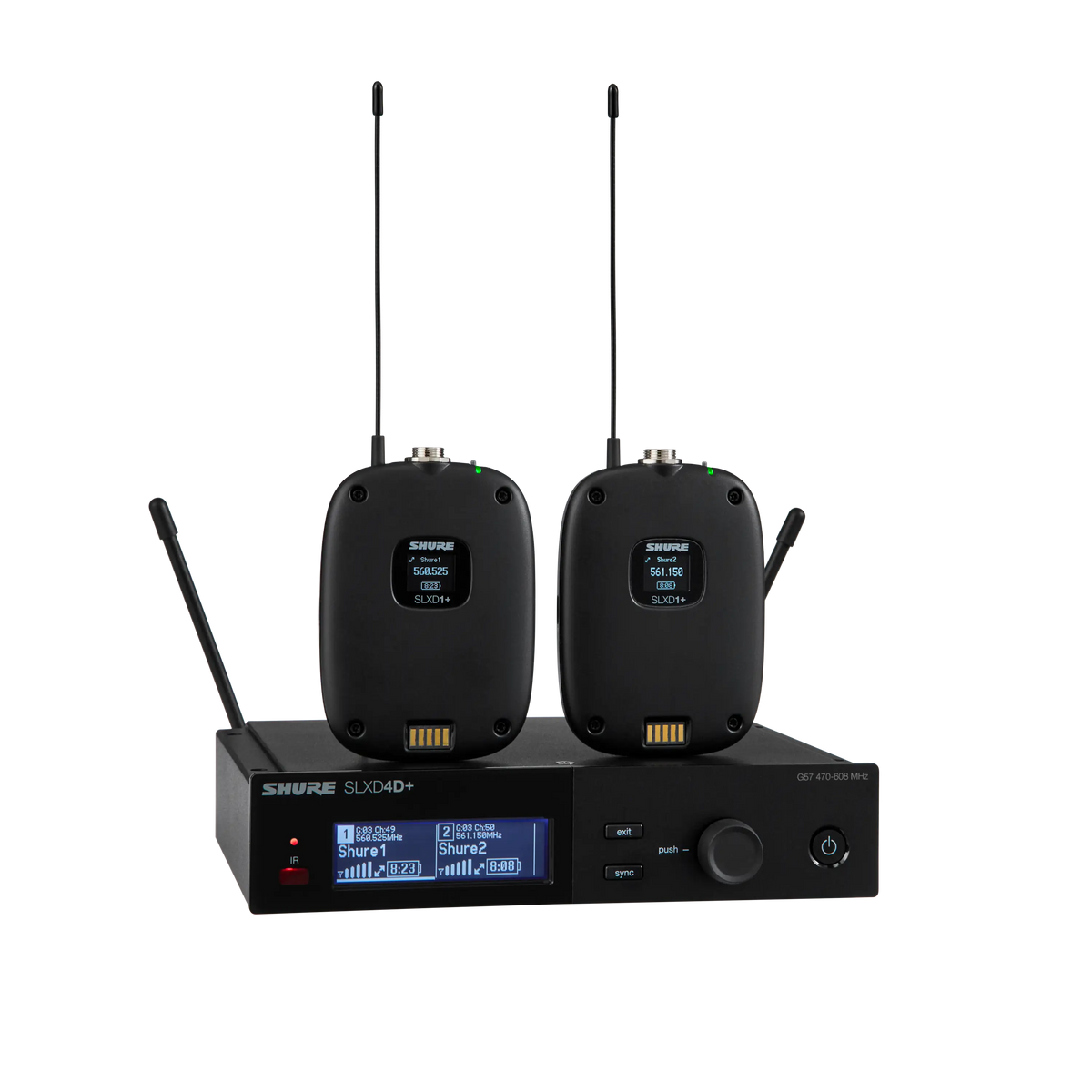 Shure SLXD14D+-G57 - Dual Bodypack Wireless System - product view 1