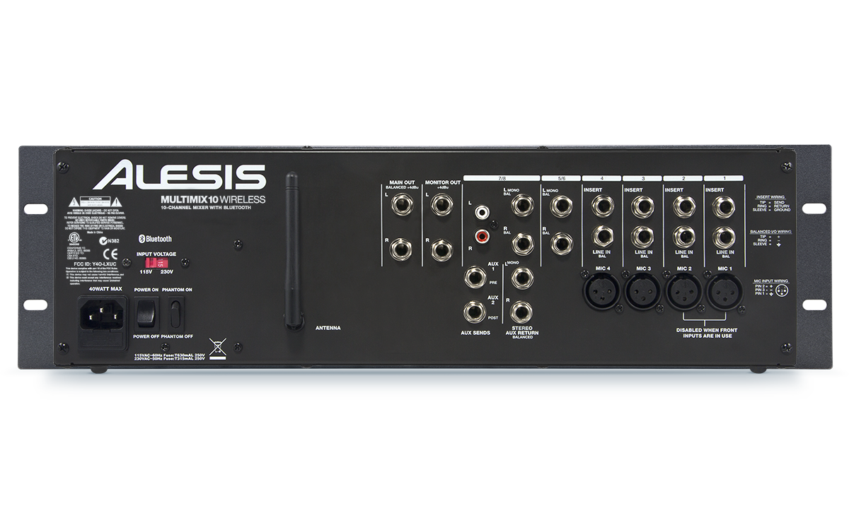 Alesis - 10-Channel Rackmount Mixer with Bluetooth Wireless