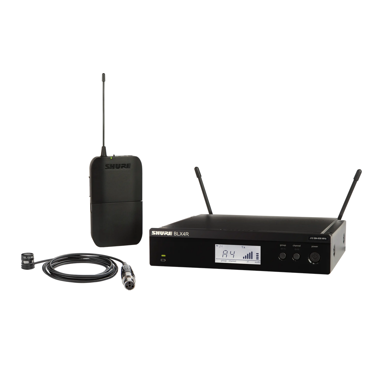 Shure BLX14R/W85M-H9 - Wireless Lavalier System w/ WL185m Lavalier Microphone - product view 1