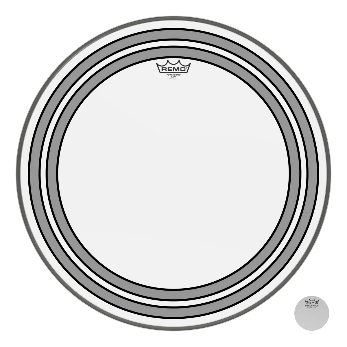 Remo Powersonic Clear Bass Drumhead, 22"