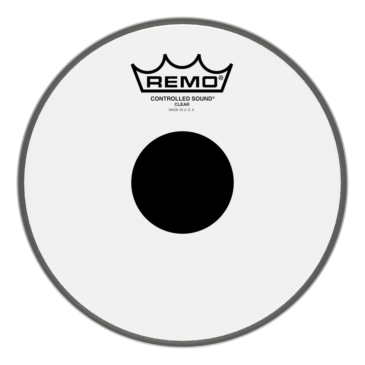 Remo Controlled Sound Clear Black Dot Drumhead - Top Black Dot, 8"