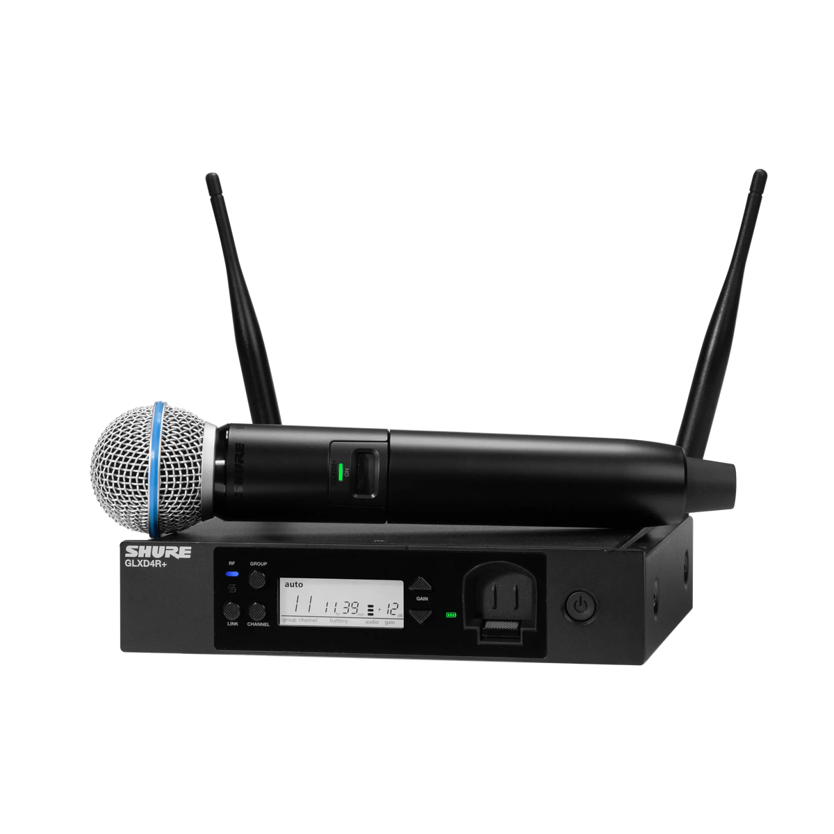 Shure GLXD24R+/B58-Z3 - Wireless Handheld System with BETA58A Microphone - product view 1