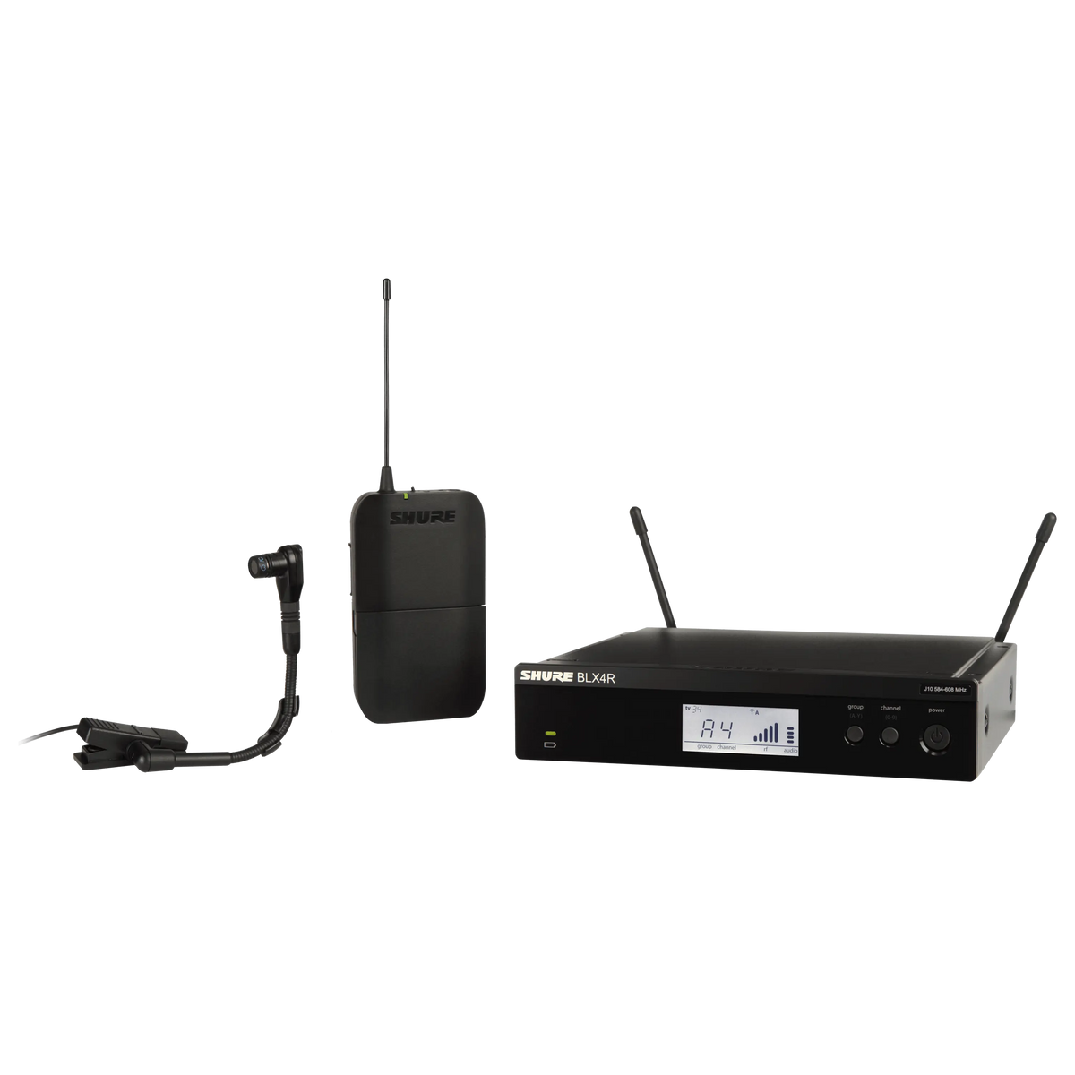 Shure BLX14R/B98-H11 - Wireless Instrument System with WB98H/C Microphone - product view 1