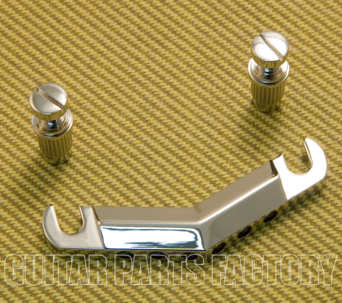 Gretsch "V" Stop Tailpiece, Nickel