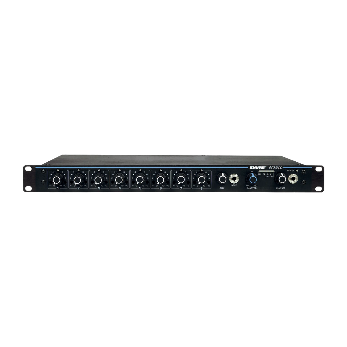 Shure SCM800 - 8 Channel Microphone Mixer with EQ & 48V Phantom Power - product view 1