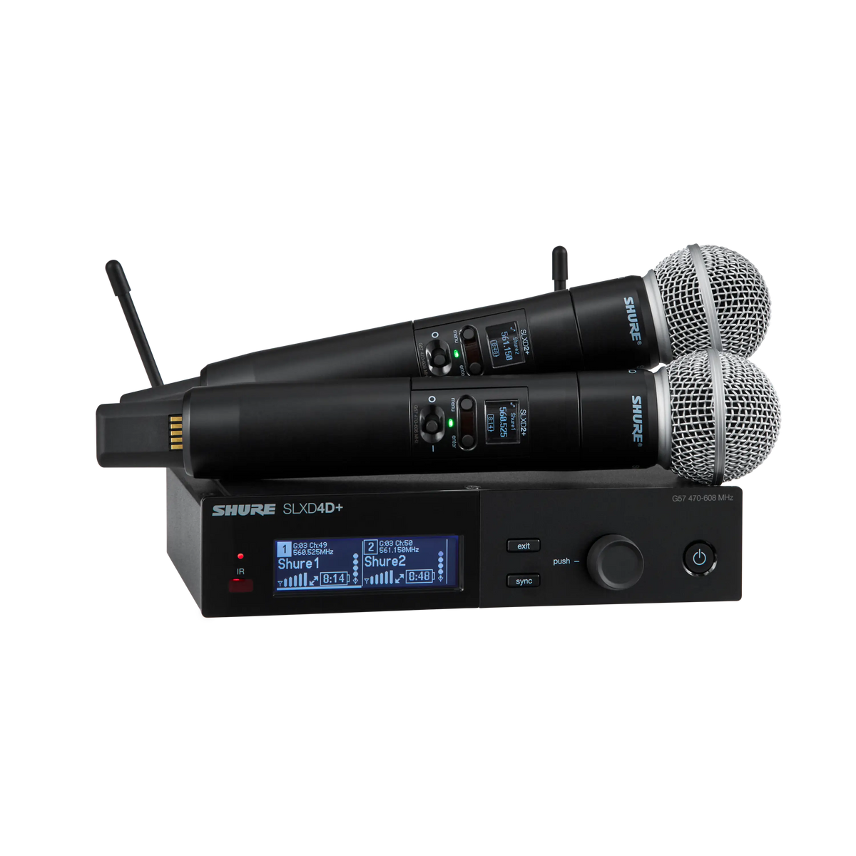 Shure SLXD24D+/58-G57 - Dual Wireless Handheld System with SM58 Microphones - product view 1