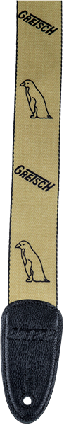 Gretsch® Gold Penguins Strap, Black