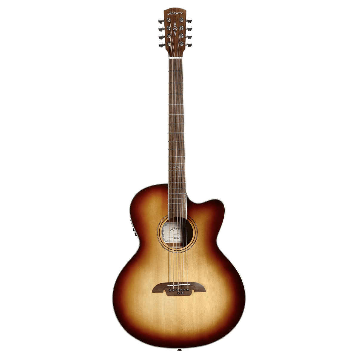 Alvarez ABT60CE-8-STRING-SHB — 8-String Baritone Guitar with Cutaway/Pickup - Shadowburst