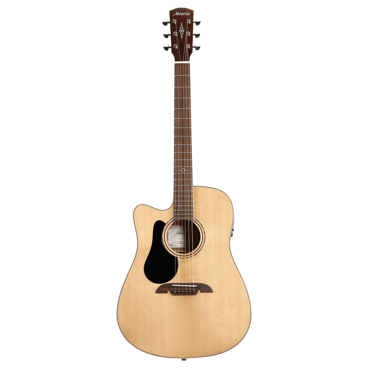 Alvarez AD60LCE — Dreadnought Guitar (Left-Hand) with Cutaway/Pickup - Natural Gloss