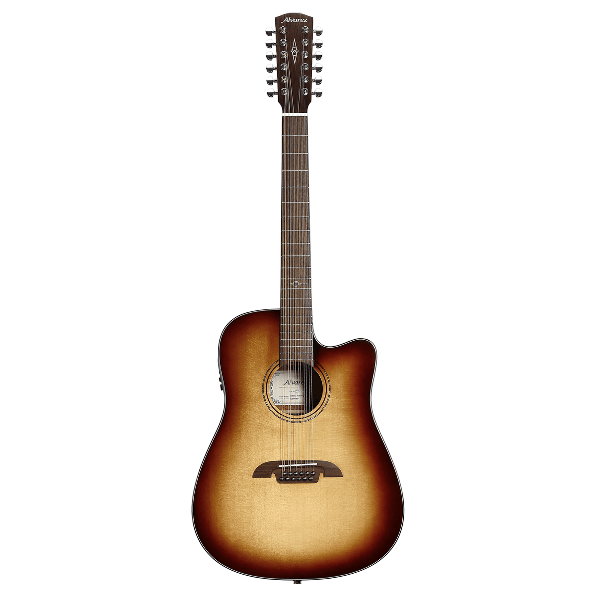 Alvarez AD60CE-12-STRING-SHB — 12-String Dreadnought Guitar with Cutaway/Pickup - Shadowburst