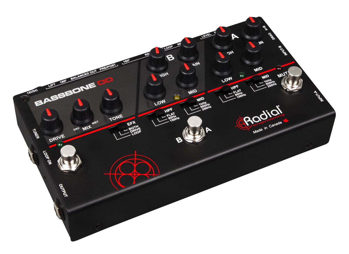Radial Bassbone OD - Bass Preamp & Overdrive - product view 2