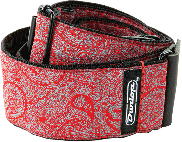 Dunlop - Jacquard Paisley Red Strap