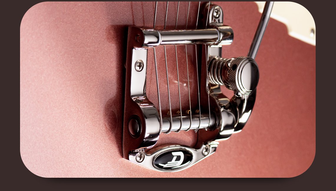 Duesenberg - Bros Landreth Joey Signature Guitare avec étui - Catalina Sunset Rose