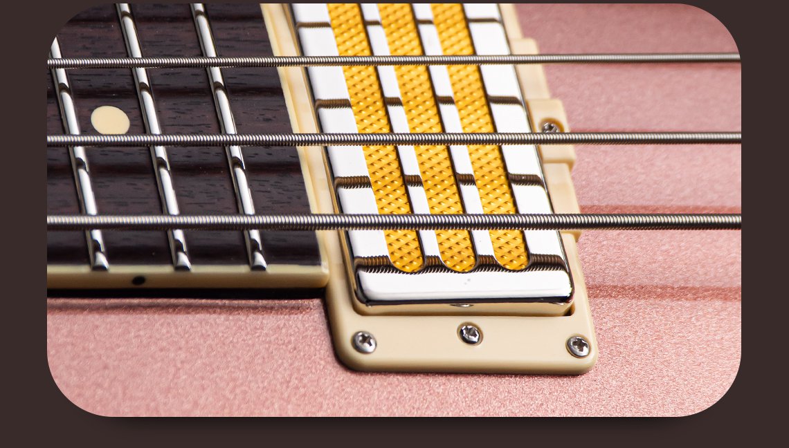 Duesenberg - Bros Landreth Dave Sig Basse avec étui - Catalina Sunset Rose