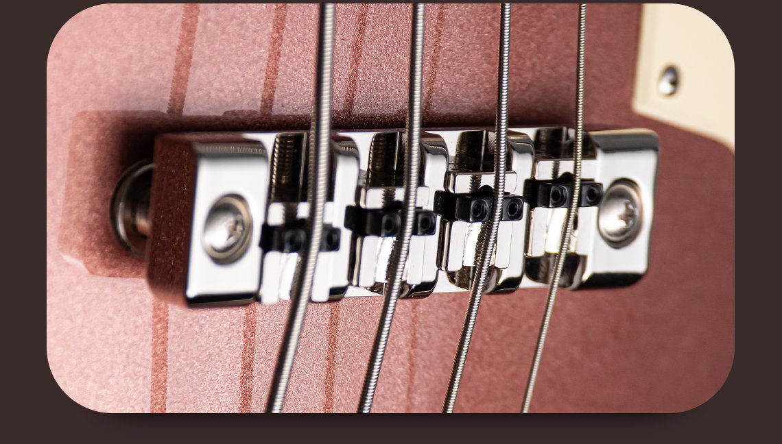 Duesenberg - Bros Landreth Dave Sig Basse avec étui - Catalina Sunset Rose