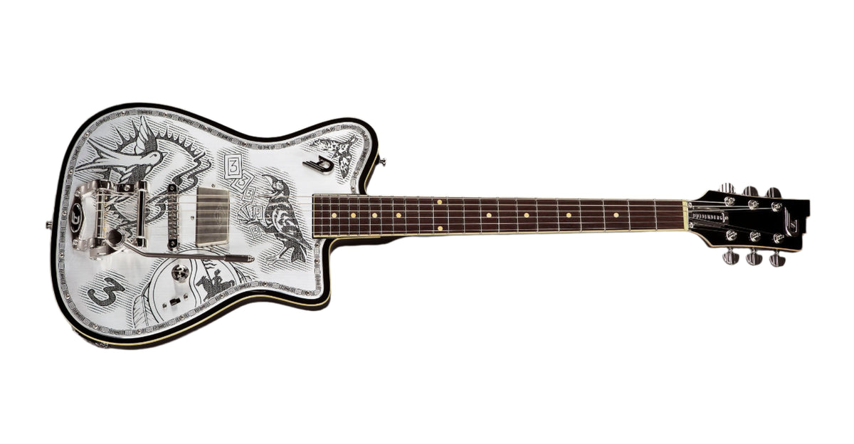 Duesenberg - Johnny Depp Signature Guitar with Case - Black & Aluminum