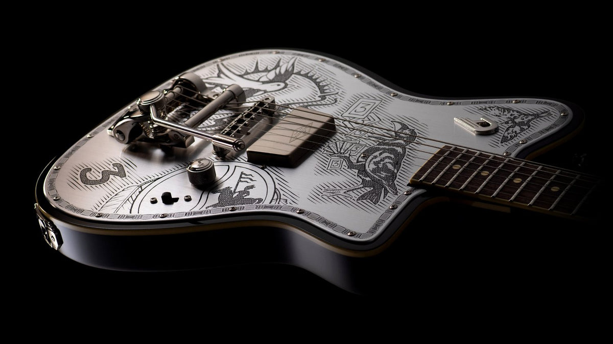 Duesenberg - Johnny Depp Signature Guitar with Case - Black & Aluminum