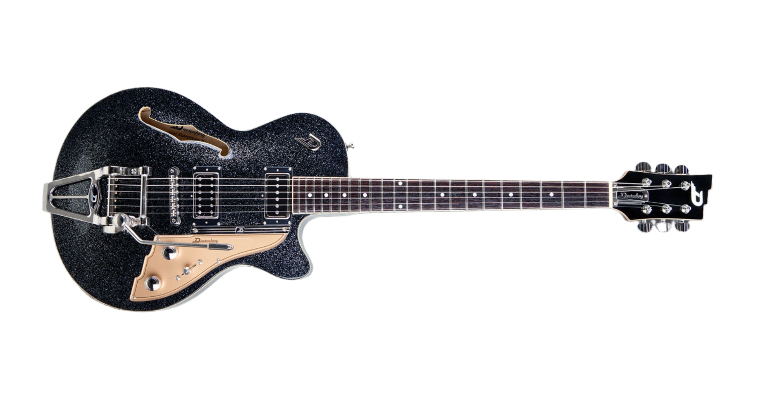 Duesenberg - Starplayer TV Guitar with Case - Black Sparkle
