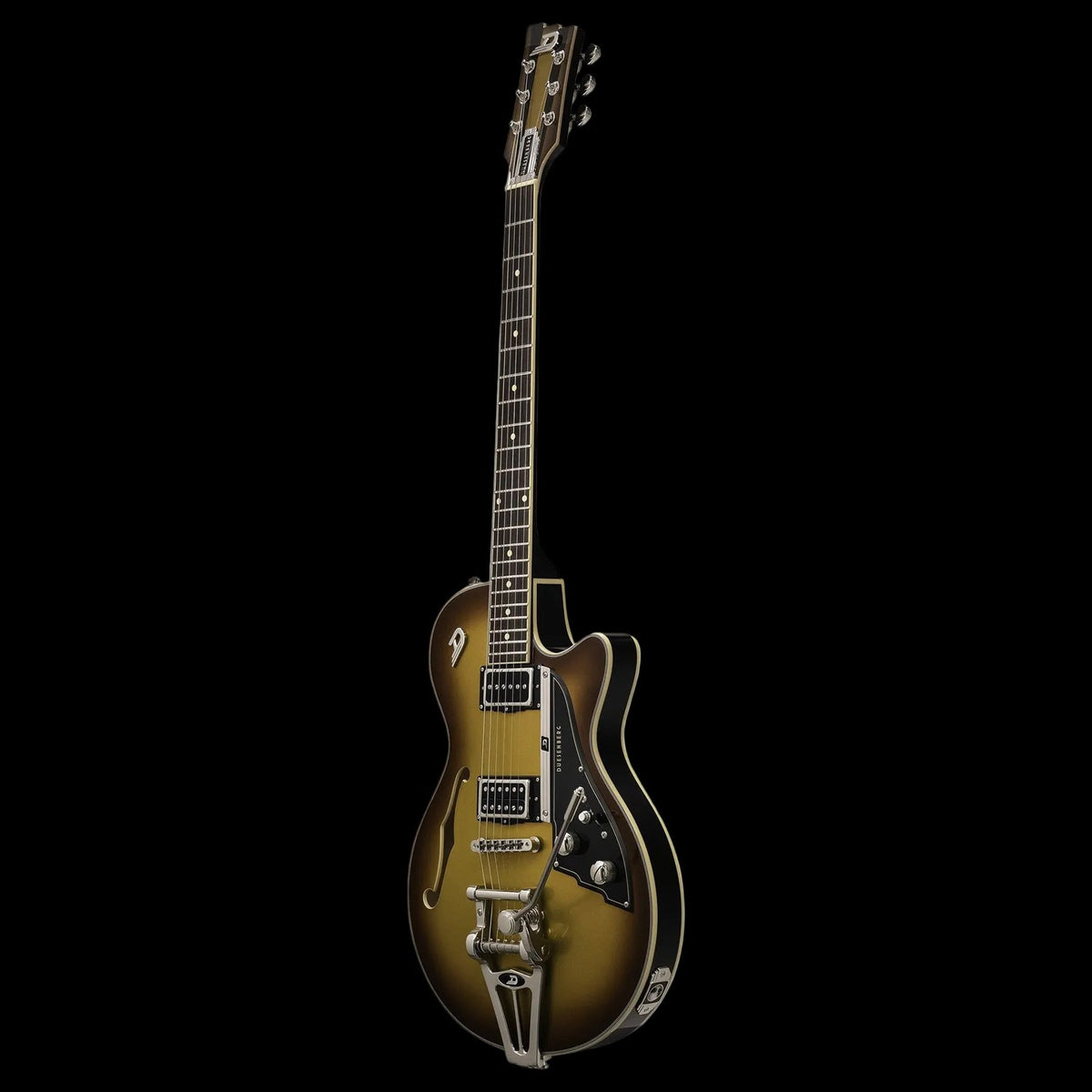 Duesenberg Starplayer TV Electric Guitar - Gold Burst – angled front view