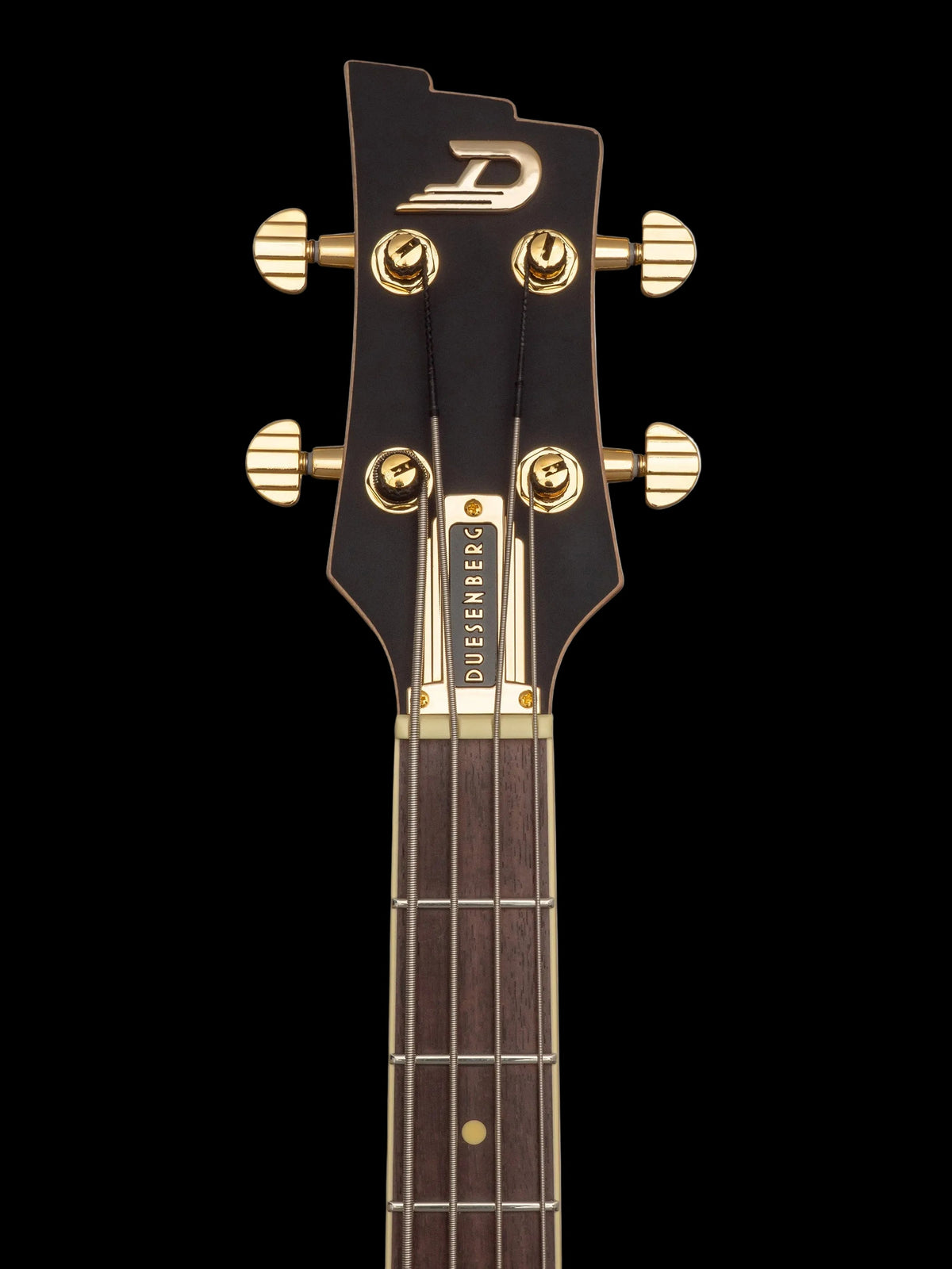 Duesenberg Starplayer Short-Scale Bass - Black Velvet – headstock detail
