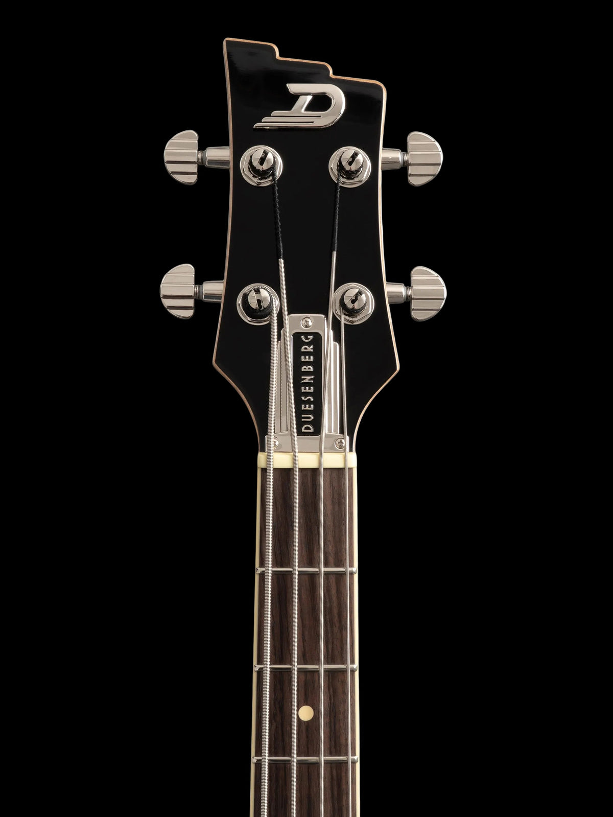 Duesenberg Starplayer Short-Scale Bass - Deep Black – headstock detail