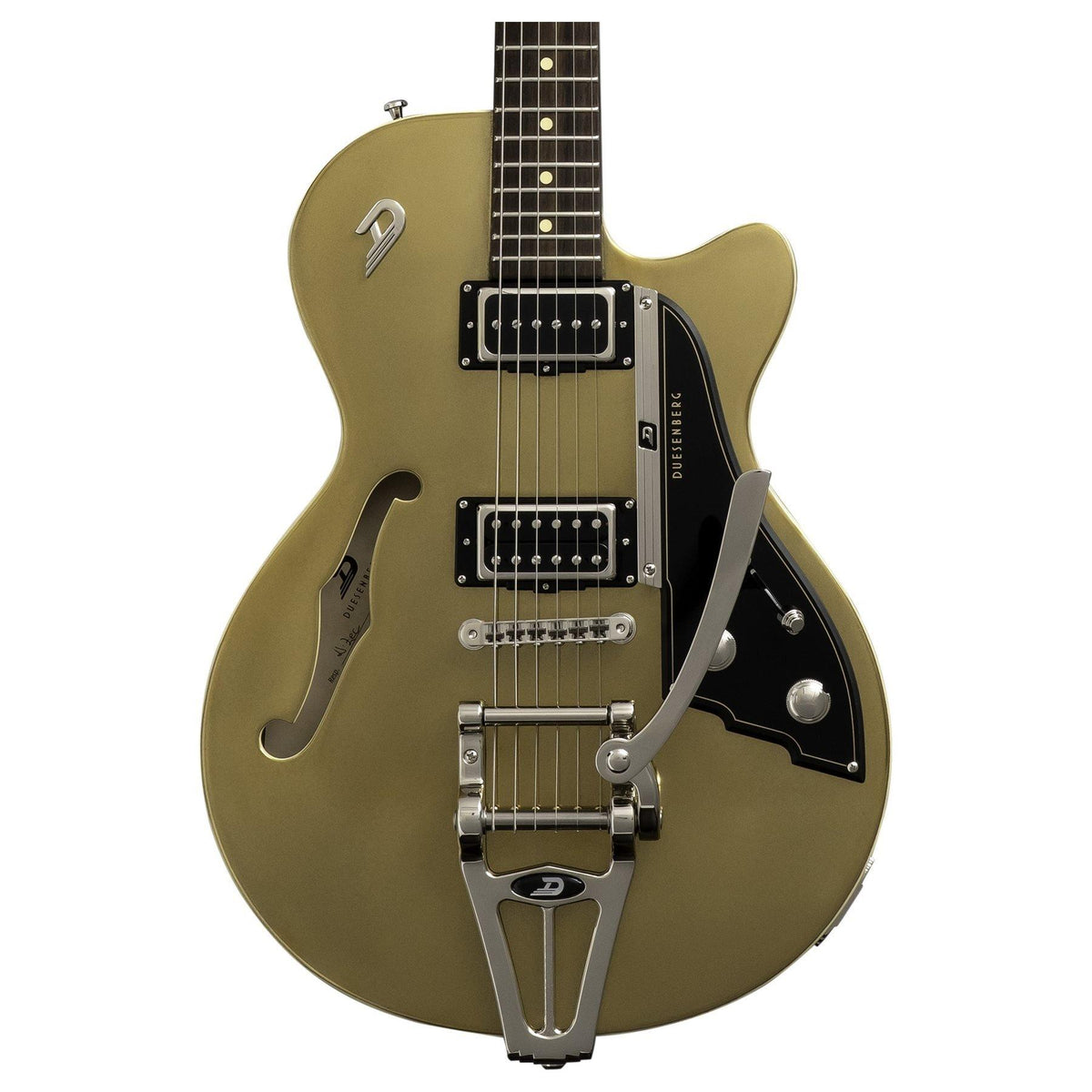 Duesenberg Starplayer CBR Hanover Gold Electric Guitar - Ltd Edition – body and vibrato detail