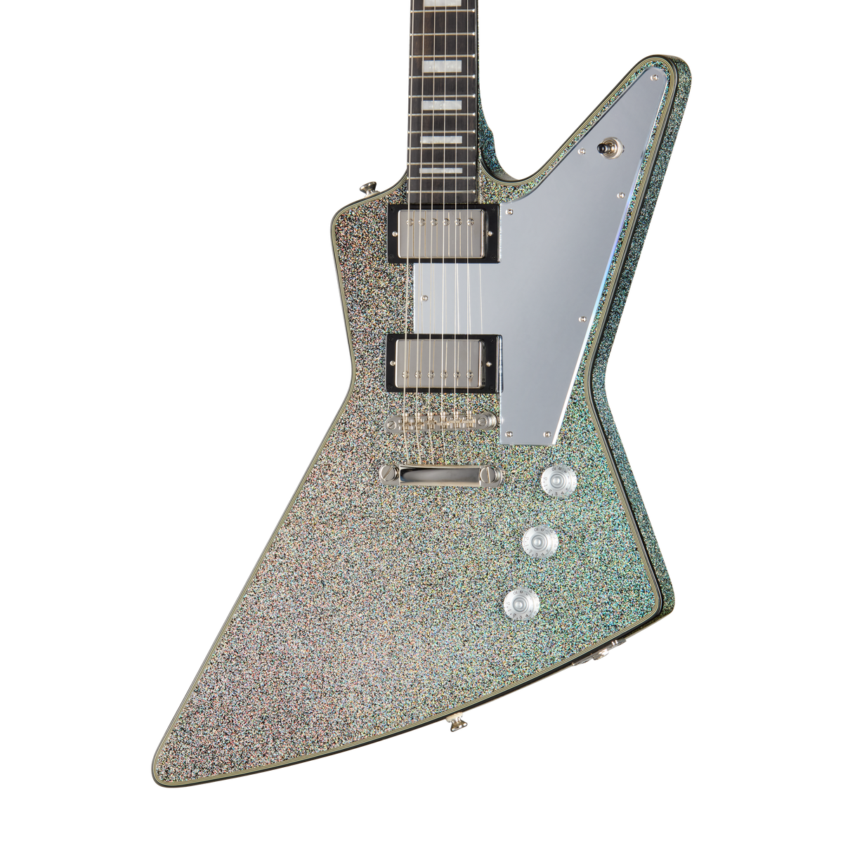 Epiphone Lzzy Hale Explorer Custom, Black Diamond Holographic Sparkle — additional view
