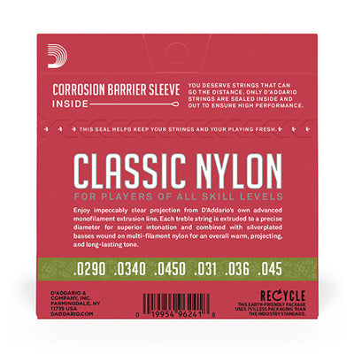 D'addario - EJ27N 1/2 Student Nylon Fractional Classical Guitar Strings, Normal Tension
